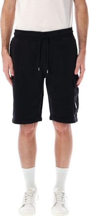 C.P. Company C. P. Company Diagonal Fleece Logo Shorts