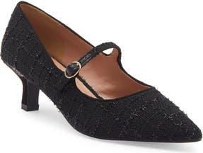 Linea Paolo Ciara Mary Jane Kitten Heel Pump in Black Fabric at Nordstrom Rack, Size 7.5