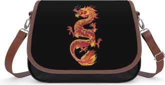 Generic A Chinese Dragon Fashion Womens Crossbody Bags Novelty Handbag Shoulder Bag Purse