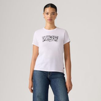 Levi's T-shirt met korte mouwen, ronde hals en motief vooraan
