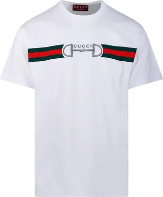 Gucci Horsebit-embroidered Stripe-detail T-shirt
