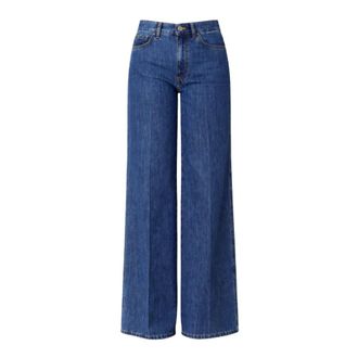 Pantaloni Torino Jeans, Dames, Blauw, W26, Leer, Cindy Wide Jeans