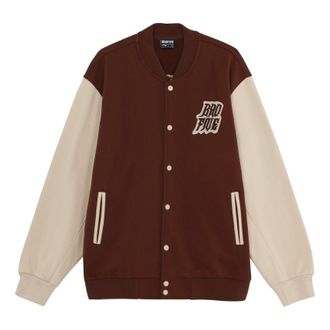 Li-Ning BadFive Graphic Baseball Jacket Brown Beige AJDT043-7