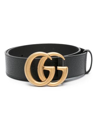 Gucci Leren riem met GG-gesp - Zwart