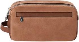 Brunello Cucinelli Suede and buffalo leather beauty case in Tobacco at Nordstrom