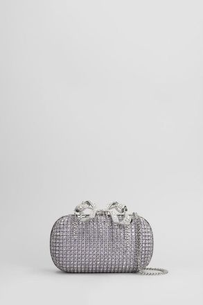 Self Portrait Self-Portrait Chainmail Clutch In Lilla Crystal
