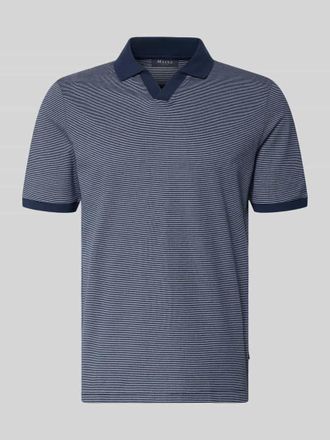Maerz MAERZ Muenchen Regular Fit Poloshirt aus Baumwolle mit V-Ausschnitt in Marine, Gr&ouml;&szlig;e 48