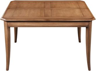 Maison Gontier Mesa cuadrada extensible con 2 extensiones, roble macizo 130x130 cms