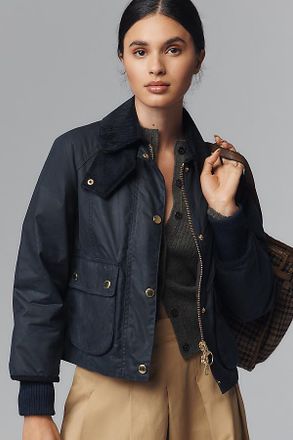 Barbour Beadnell Crop Waxed Cotton Jacket