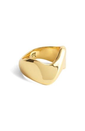Madewell Wave Statement Ring in Antique Gold at Nordstrom, Size 8