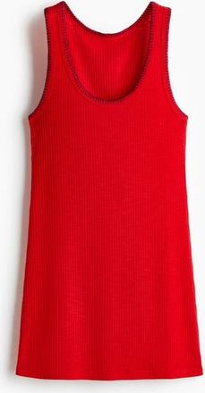 H&M Rib-knit Dress in Red at Nordstrom, Size X-Small