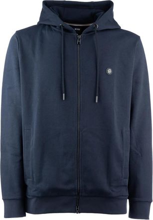 HUGO BOSS C-Spence 01 Hoodie - Heren - Vesten met rits - Blauw - S - Katoen - Hoodies & sweatvesten