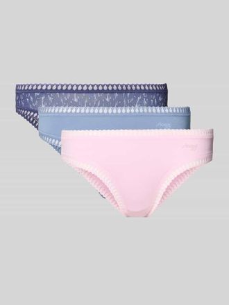 sloggi Slip mit spitzen-Bordüre Modell Crush im 3er-Pack in Rosa, Größe XL