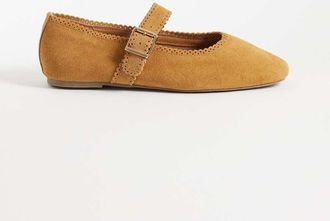 New Look Premium - Ballerine stile Mary Jane traforate color cuoio-Marrone