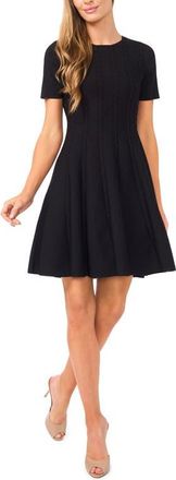 Ted Baker Ella Ribbon Stitch Fit & Flare Dress in Rich Black at Nordstrom, Size X-Small