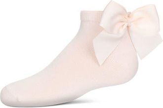 MeMoi Bow-on-Back Anklet Sock in Pink at Nordstrom, Size 6-12M
