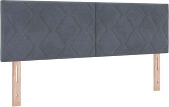 vidaXL Vidaxl - Cama Con Somier Y Colch&oacute;n Gris Oscuro 80x200 Cm Terciopelo