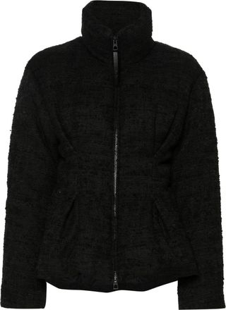 Moncler Caroline puffer jacket - women - Polyester/Cotton/Acrylic/Virgin Wool/Polyamide/Polyamide/Down/Feather - 4 - Black
