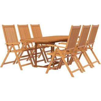 vidaXL vidaXL 7 Piece Garden Dining Set Solid Wood Acacia