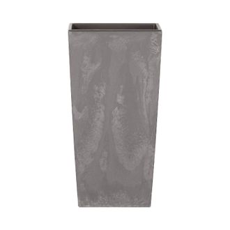 Prosperplast Maceta Alta 11,4 L Prosperplast Urbi Square Effect De Pl&aacute;stico Con Dep&oacute;sito En Color Gris Claro, 37,5 (alto) X 19,5 (ancho) X 19,5 (profundo) Cms