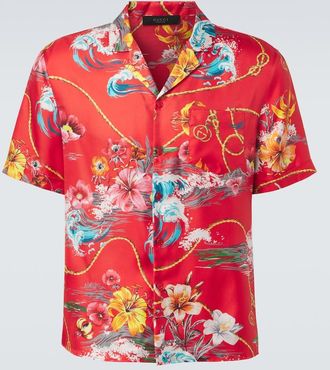 Gucci Floral silk twill bowling shirt