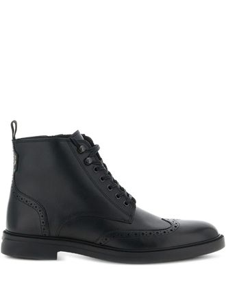 BOSS Stivali biker in pelle - Nero