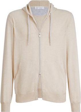 Brunello Cucinelli Cashmere sweatshirt-style cardigan in Sand at Nordstrom, Size 50 It