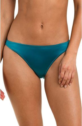 L'agence Jean Liquid Shine Bikini Bottoms in Crystal Teal at Nordstrom, Size X-Small