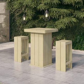 vidaXL Furniture Limited - Juego De Bar De Jard&iacute;n 3 Piezas Madera De