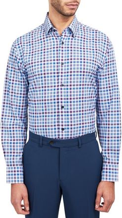 W.R.K Check Performance Dress Shirt in Blue/Red at Nordstrom Rack, Size 15.5