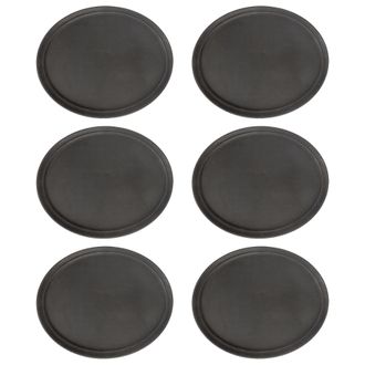Argon Tableware Oval Non-Slip Serving Trays - 79cm x 66cm - Black - Pack of 6 | Size: 79 cm x 66 cm