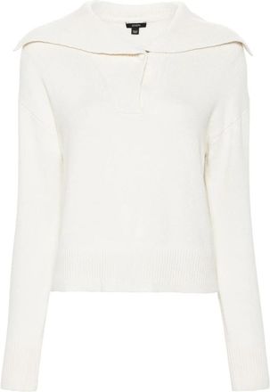 Joseph Zijden Kasjmier Poloshirt - Dames - Polos - Wit - L - Kasjmier - Tops