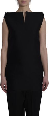 Balenciaga Black V Neck Mini Dress