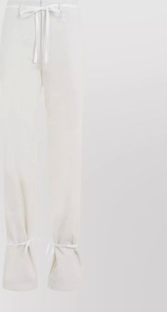 Christophe Lemaire straight cotton pants adjustable straps