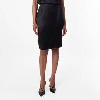 Saint Laurent Saint Laurent Mid-Rise Pencil Skirt, Brand Size 38 ( US Size 6 )