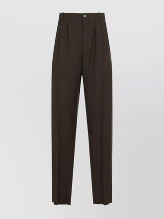 Saint Laurent wool drill baggy fit trousers