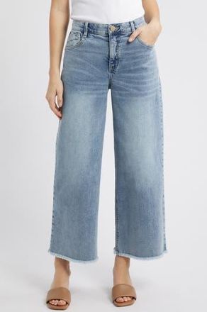 Wit & Wisdom Wyatt Skyrise Wide Leg Jeans in Light Blue Artisanal at Nordstrom Rack, Size 10