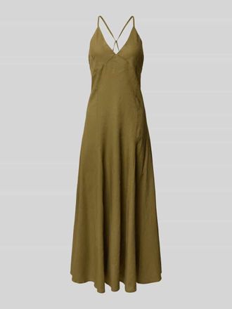 Rinascimento Rinascimento Regular Fit Leinenkleid mit Viskose-Anteil in Oliv, Gr&ouml;&szlig;e XL