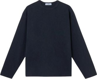Stone Island Vanis&eacute; Katoen Jersey Old Effect Long Sleeve Tee - Heren - Longsleeves - Blauw - S - Katoen - Tops
