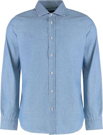 Moorer Camicia a maniche lunghe - Blu