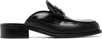 Misbhv Brutalist slip-on leather loafers - women - Leather - 10 - Black