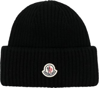 Moncler Logo-patch Ribbed Beanie