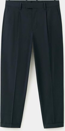 Mango Pantaloni abito Boston regular fit navy - Uomo - 44 - MANGO MAN