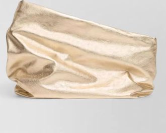 Mars&egrave;ll fanta asymmetric metallic halfmoon shoulder clutch