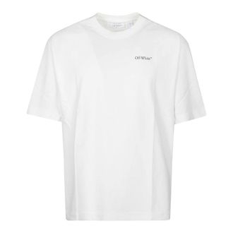 Off-white T-Shirts, male, White, Size: XL Half Arrow Skate T-shirt