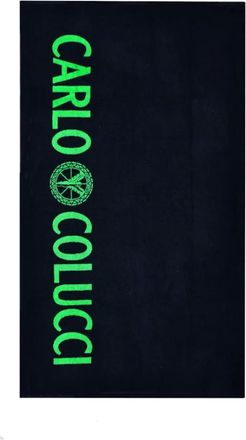 Carlo Colucci Home, unisex, Zwart, ONE Size, Katoen, Strandlaken met opdruk