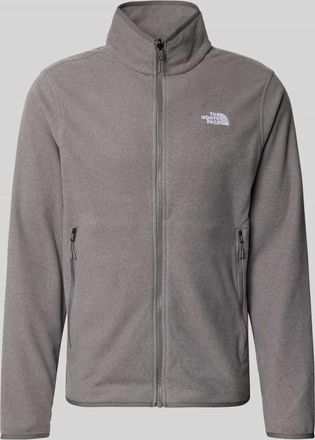 The North Face Fleecejacke mit Stehkragen Modell GLACIER in Hellgrau, Gr&ouml;&szlig;e XXL