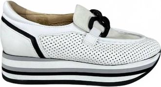 Softwaves Womens Cassie Platform Loafers In White Ice