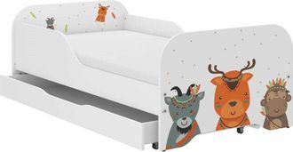 OEM Cama Infantil Miki 140x70 Animales Indios