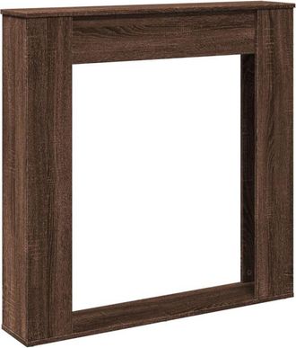 vidaXL Vidaxl - Borde De Chimenea Madera Ingenier&iacute;a Marr&oacute;n Roble 100x20x100 Cm